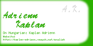 adrienn kaplan business card